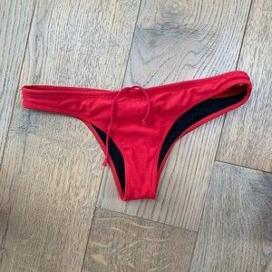 Calavera Red Cheeky Hipster Bikini Bottom Size Small